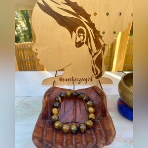 Natural Tiger's Eye Bead Stone Bracelet 12mm